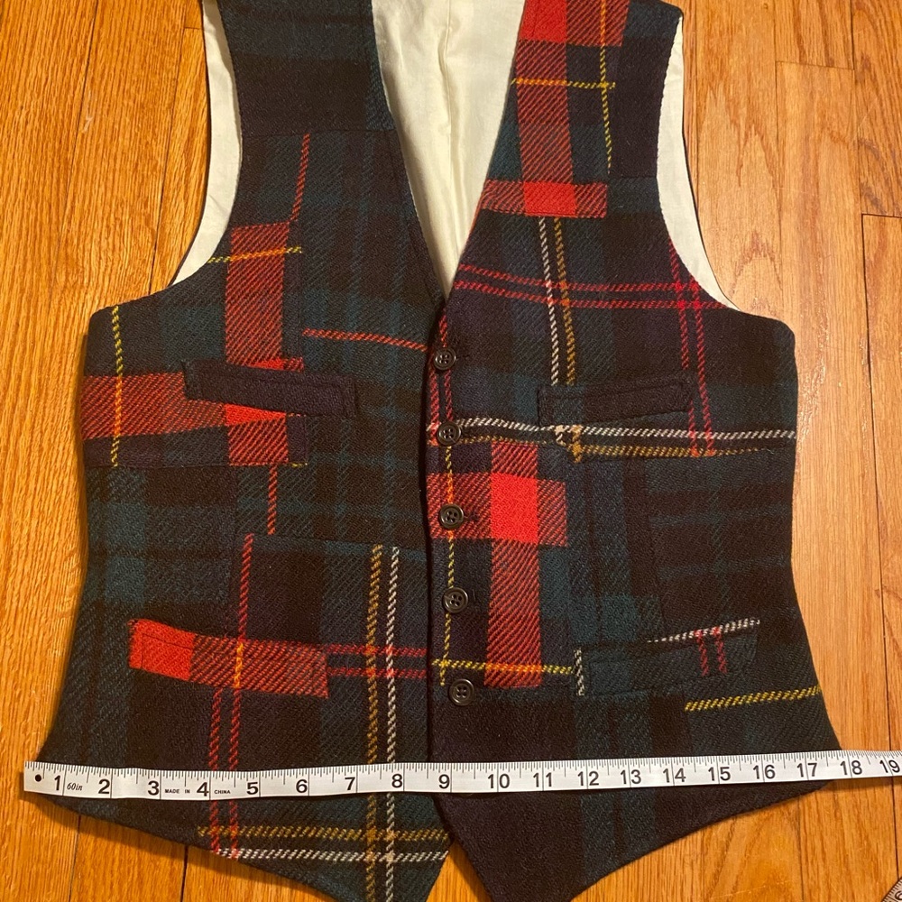 SOLD- Polo Ralph Lauren Tweed Patchwork Vest - Picture 6 of 7